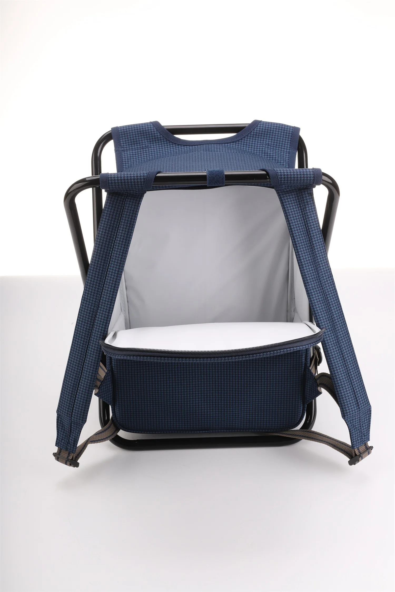 Custom insulated picnic bag outdoor indoor fishing hiking beach barbecue compact portable camping chair with ice bag