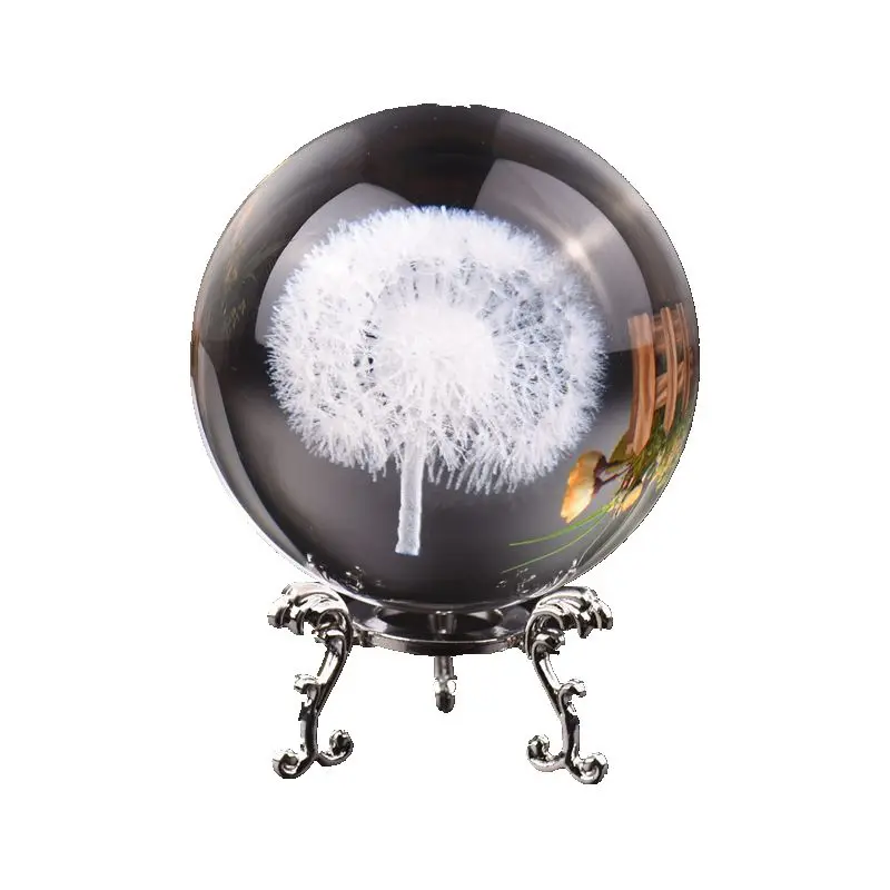3d laser engraving special crafts decoration Fancy wedding gift crystal ball