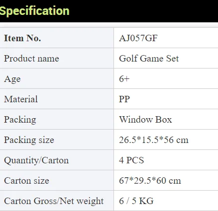 kids garden Outdoor golf toys Golf Clubs Set Sport Yard Game Toys for kids Educational Outdoors golf set Toy