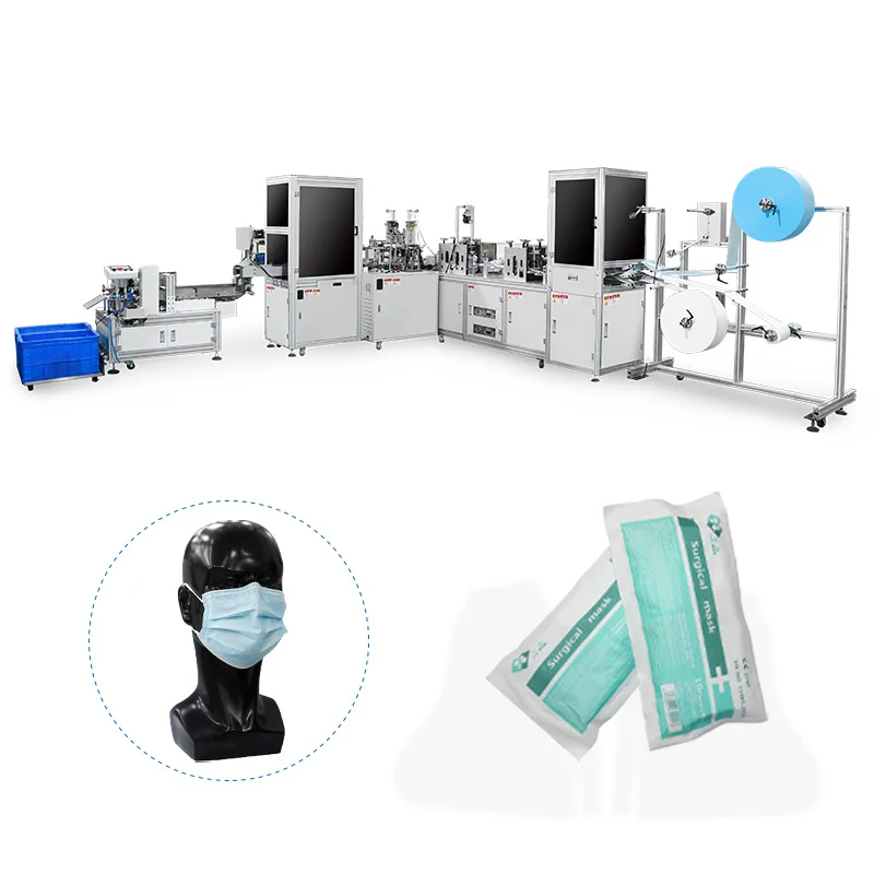 Fully Automatic Medical Flat Mask Making Machine With Paper Plastic Bag Packing from KYD