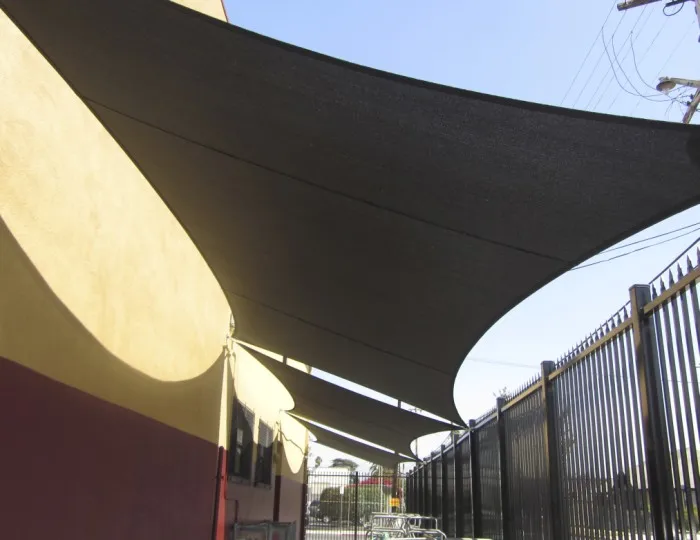 High quality outdoor UV treated privacy garden waterproof retractable awning/sun shade sail