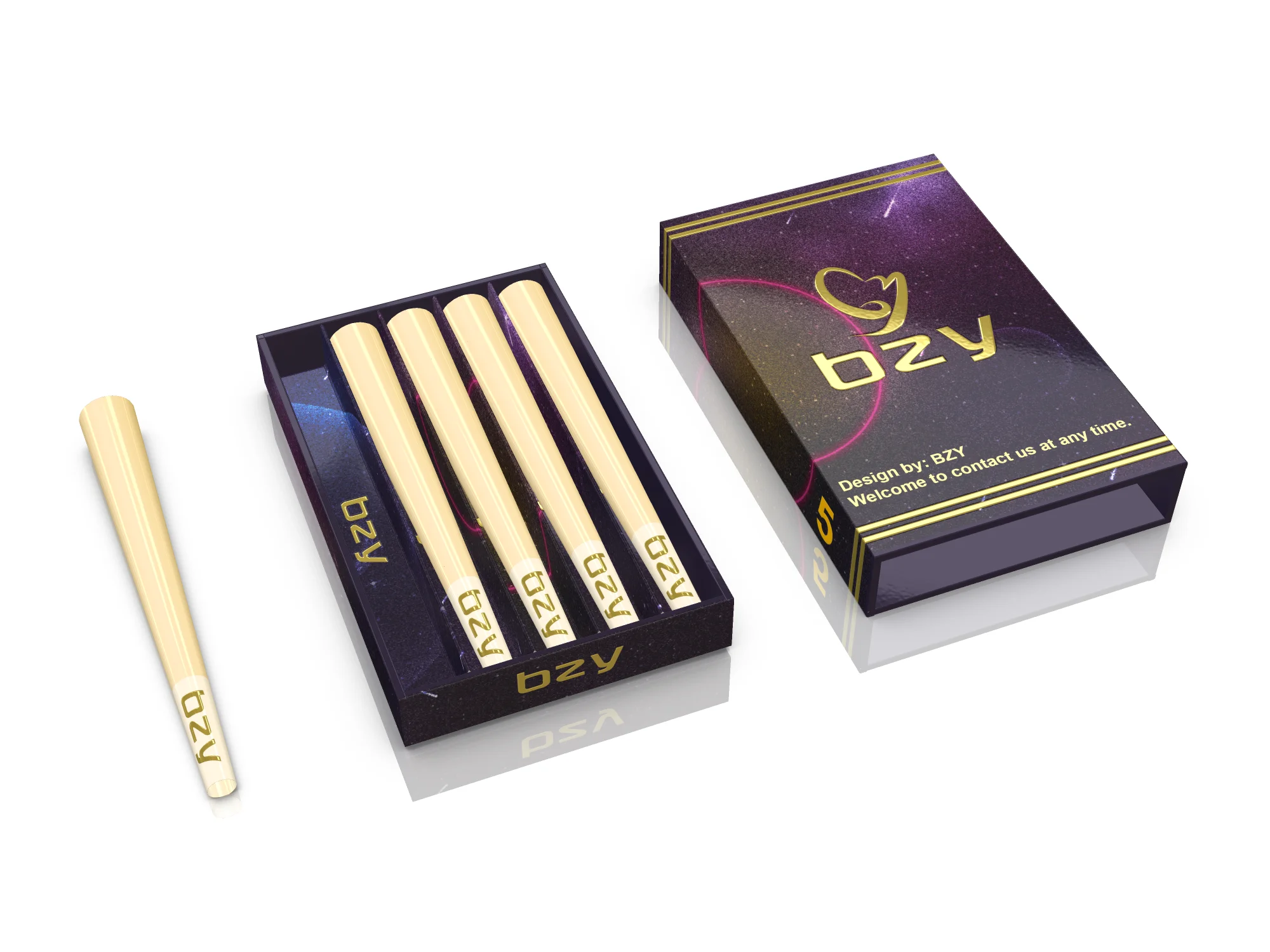 Custom Pre Smell Proof Black Roll Magnet Flip Cover Packaging Paper Box