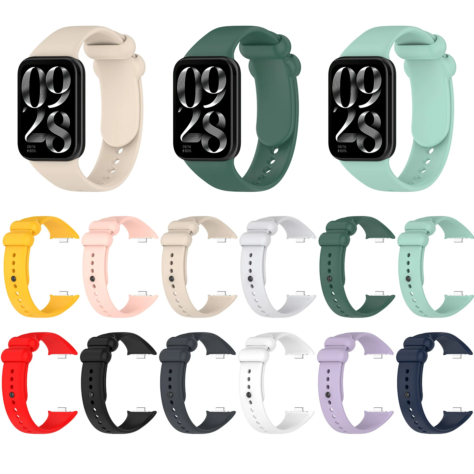 Newest Smart Soft Strap for Xiaomi Mi Band 8 Pro Sport Silicone Bracelet Colorful Watch Bands for Xiaomi Mi Band 8 Pro