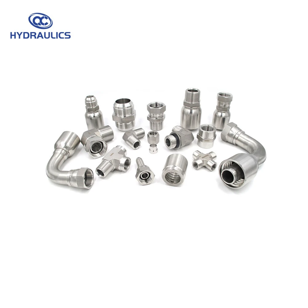 Parker 43 series JIC thread hydraulic hose fitting for one piece crimping