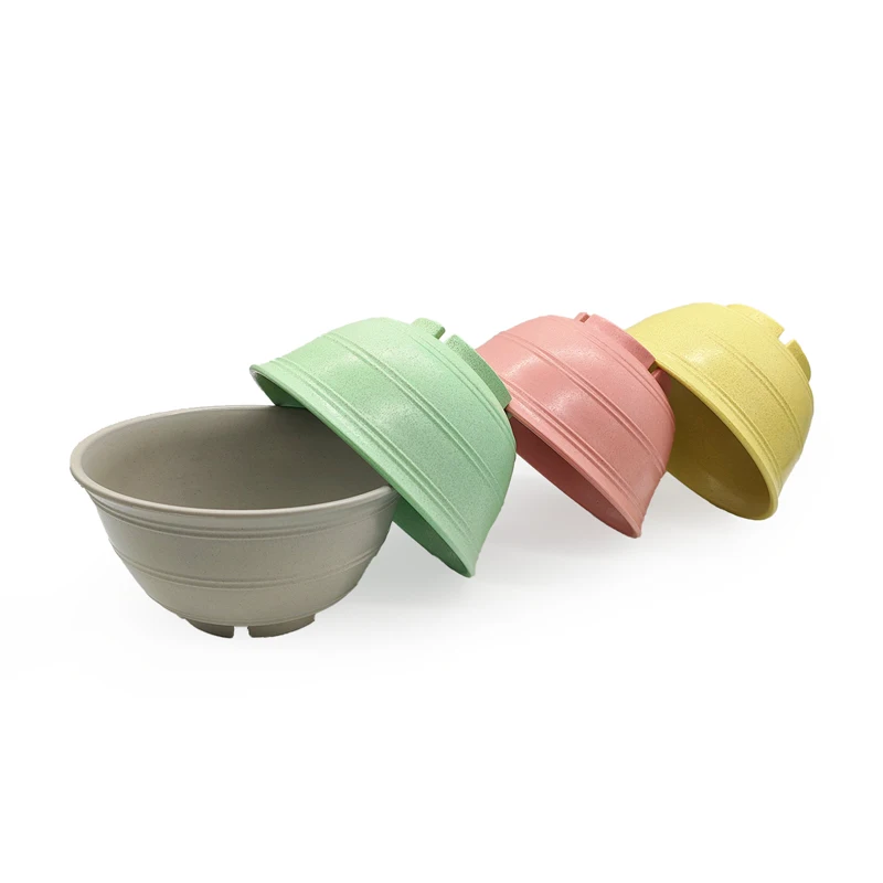 Restaurant School kitchen mixing bowl set eco-friendly bamboo fiber salad bowl base plastic bowl