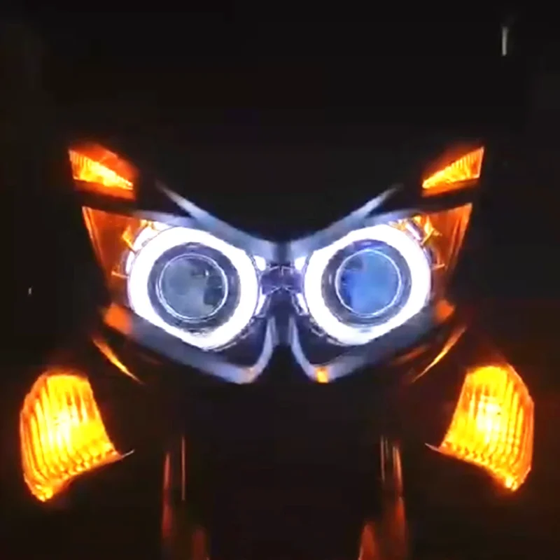 T10 Led Braking Reversing Turn Signals DRL Daytime Running Tail Light Lamp Bulbs Yellow White Dual Color Motorcycle T10