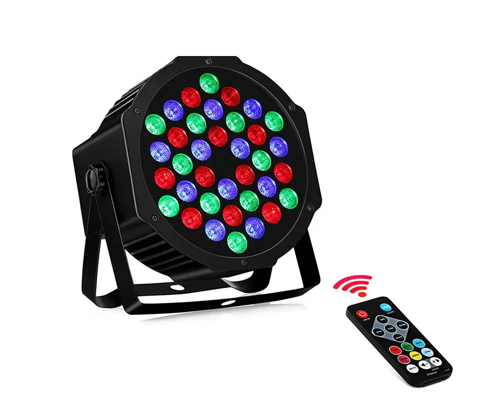36 светодиодов RGB DJ Par пульт дистанционного управления активированный умный мобильный сценический свет для дня рождения клуба рождественское музыкальное шоу Танцевальная вечеринка