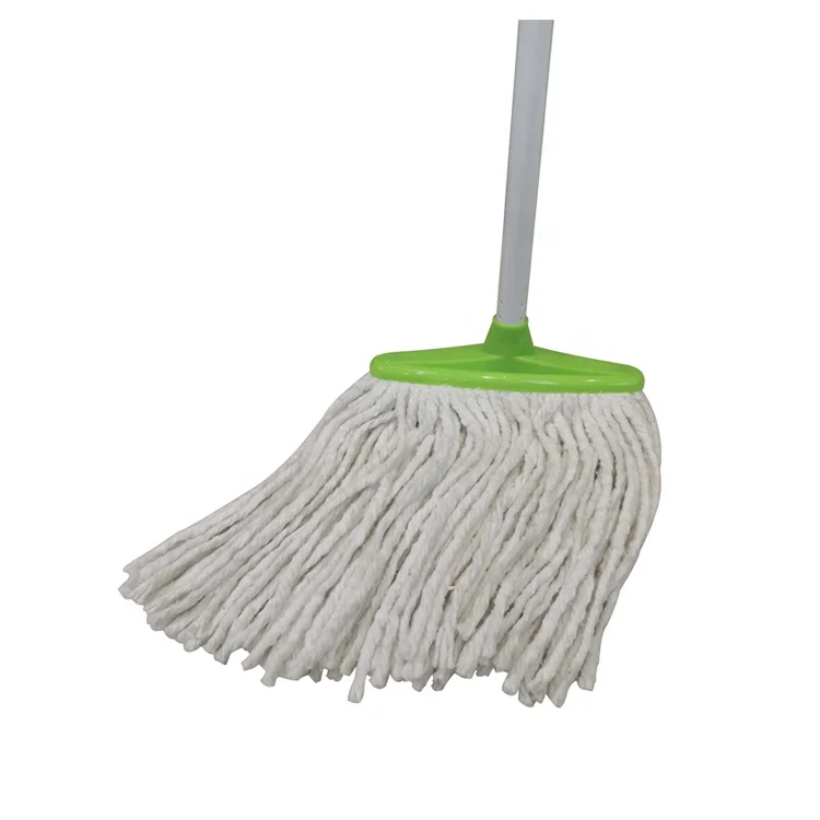cotton mop with long base plastic head 21 cm
