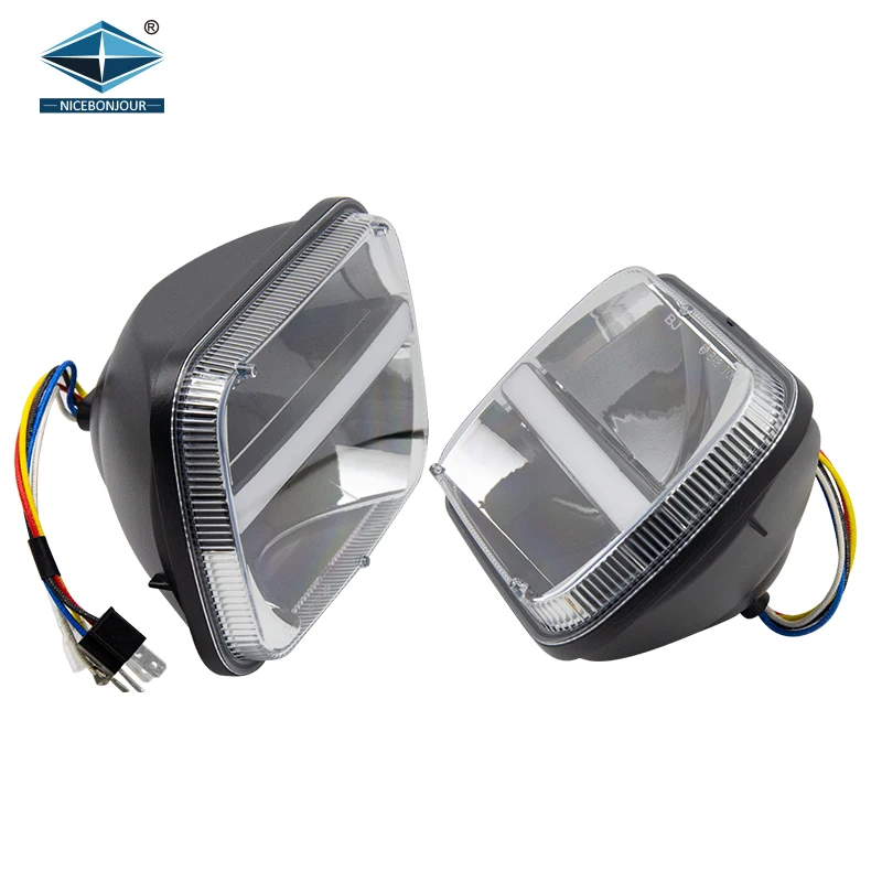 Dot 7x6 5x7 Inch Led Headlights High Low Drl Beam Headlight Replacement For Jeep Wrangler YJ Cherokee XJ