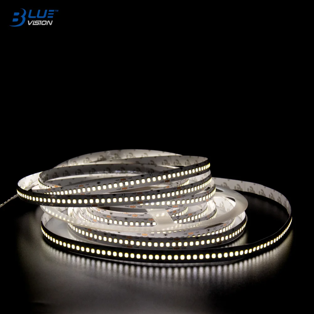 
CRI90 2835 224 LEDs warm white 3000K IP66 waterproof LED strip lights for home and commercial lighting projects 