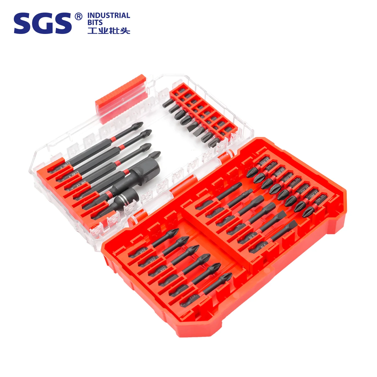34 in 1 S2 Screwdriver Bits Set with Storage Box Including 25-100mm Philip Torx Slotted Head Driver Bit 1/4' Driver Bit