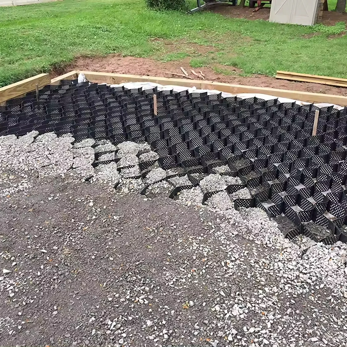 150mm slope stabilization geocell highway hdpe geocell Gravel Grid For Ground Reinforcement Manufacture Price