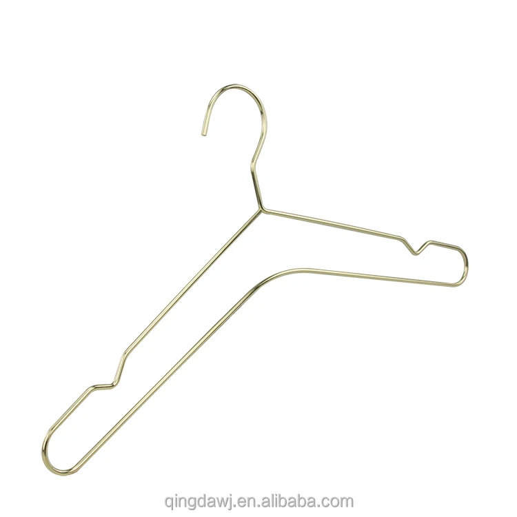 Factory shop wholesale hotel non slip wire metal wire gold iron custom laundry clothes dress shirt coat hangers manufacturer