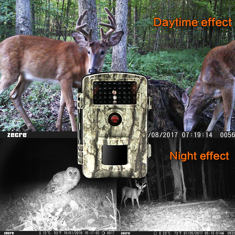 0.2S-0.6S Fast Trigger Scouting Game Camera With 2.4Inch LCD Screen IP56 Waterproof  Hunting Trail Cam 1080P 12 Megapixel