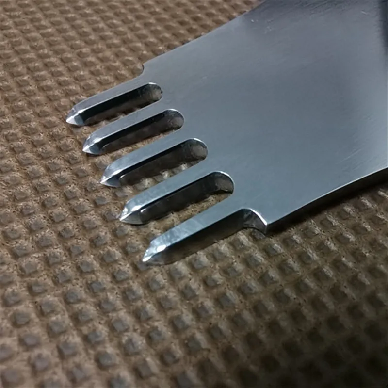 Diamond Chisel Leather Craft Tool Set Die Steel 3/4MM Internal Tooth Polishing Hole Chisel Graving Stitching Punch Tools Kit