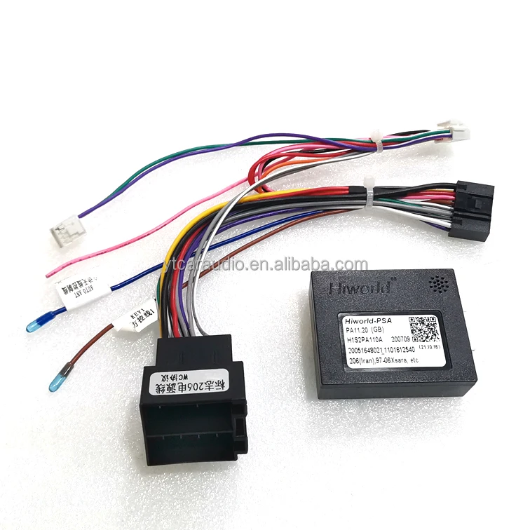 1PC  16-pin Car Android Stereo Wiring Harness For Peugeot 206 Stereo Installation Wire Adapter