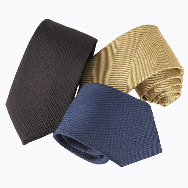 Factory Direct Sales OEM Service Business Custom Polyester/Silk Ties High Quality Solid Woven Jacquard Handmade Necktie for Men