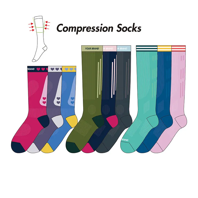 Compression Socks Plus Size Can Be Customized Running Cycling Nurse Football Compression Socks For Men
