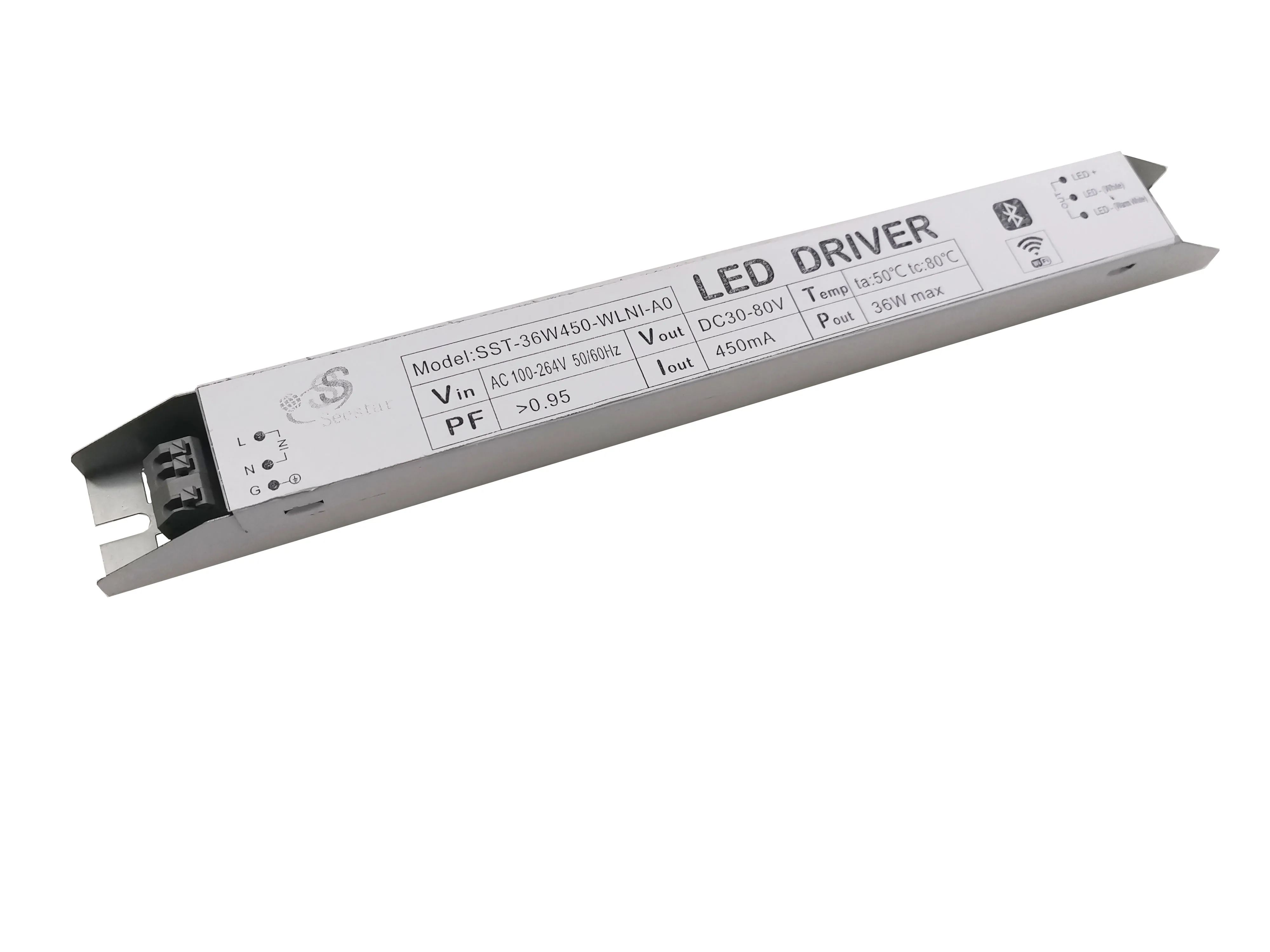 Seestar TUYA Wifi   36W 450 mA SST-36W450-WLNI-A0  AC 100-265V non  Isolated PF >0.95  led driver for the panel light