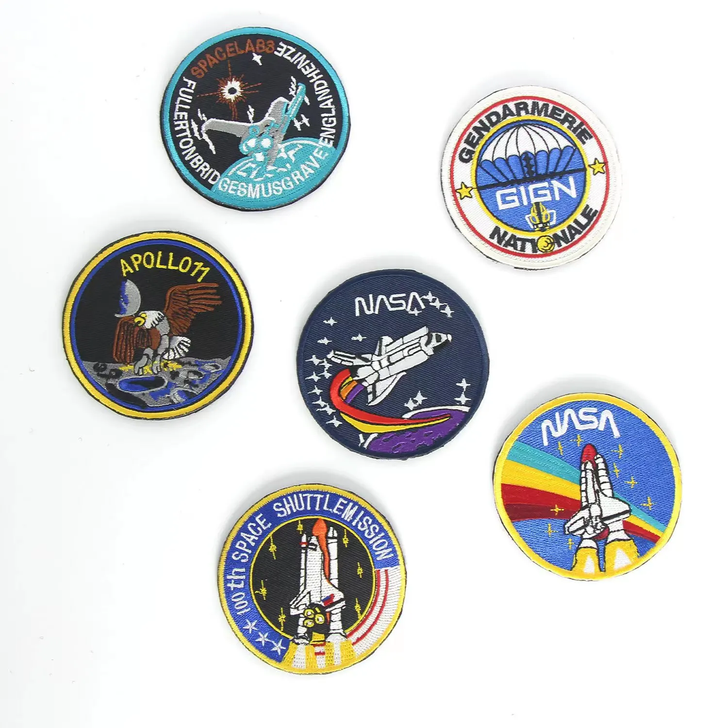 Custom NASA Shuttle Carrier Aircraft SCA Tactical Decor Patch Appliques Badge Tags Embroidered Patches For Jackets Hat