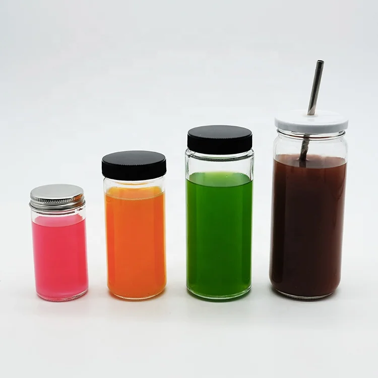 Paragon Glass Jars Glass Bottles Promotion 4oz 8oz 16oz with Custom Plastic Lids or Metal ids for Honey Jar Juice Bottles