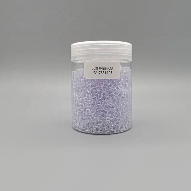 Transparency with blue tint  high flowability CHIMEI MABS POLYLAC PA758L125 PA-758 L125 PA-758L125 Applied to 3C product casings