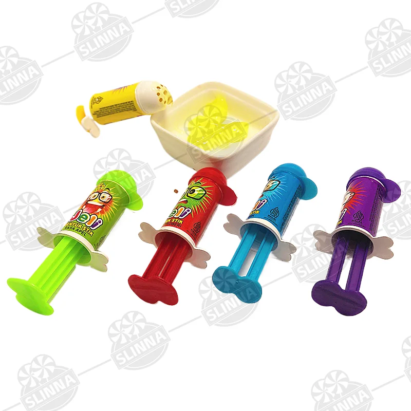 China wholesale halal fruity flavor crazy hair liquid candy halal box packing delicious Jelly sugar cartoon toy candy