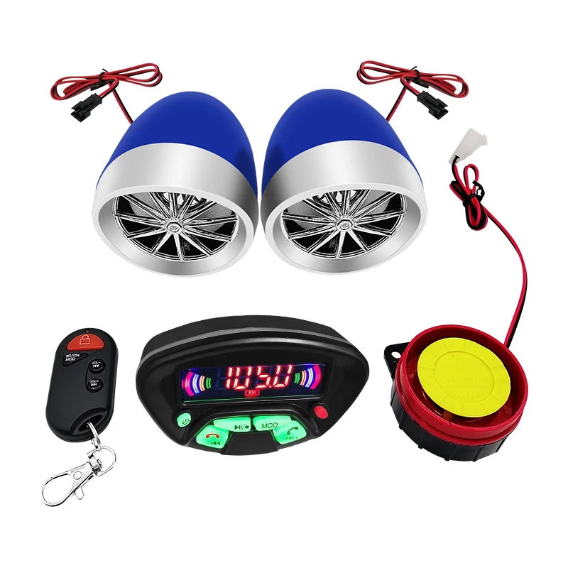 Motorcycle Audio With Hands-free Call Motorcycle Speaker Anti-theft   motorbike waterproof FM  mp3