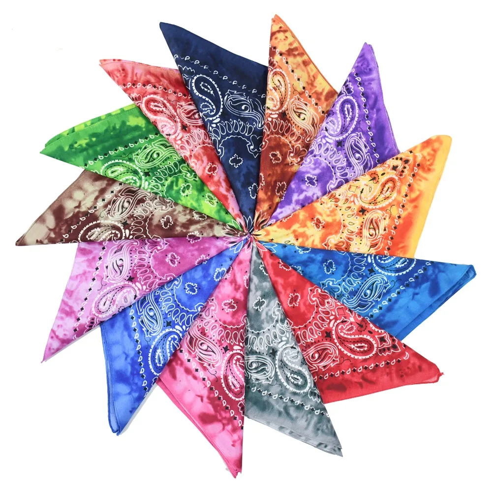 Paisley Tie-Dye Bandana Multifunction Scarves Hip Hop Magic Bandana Outdoor Cycling Sports Turban Face Mask Headscarves