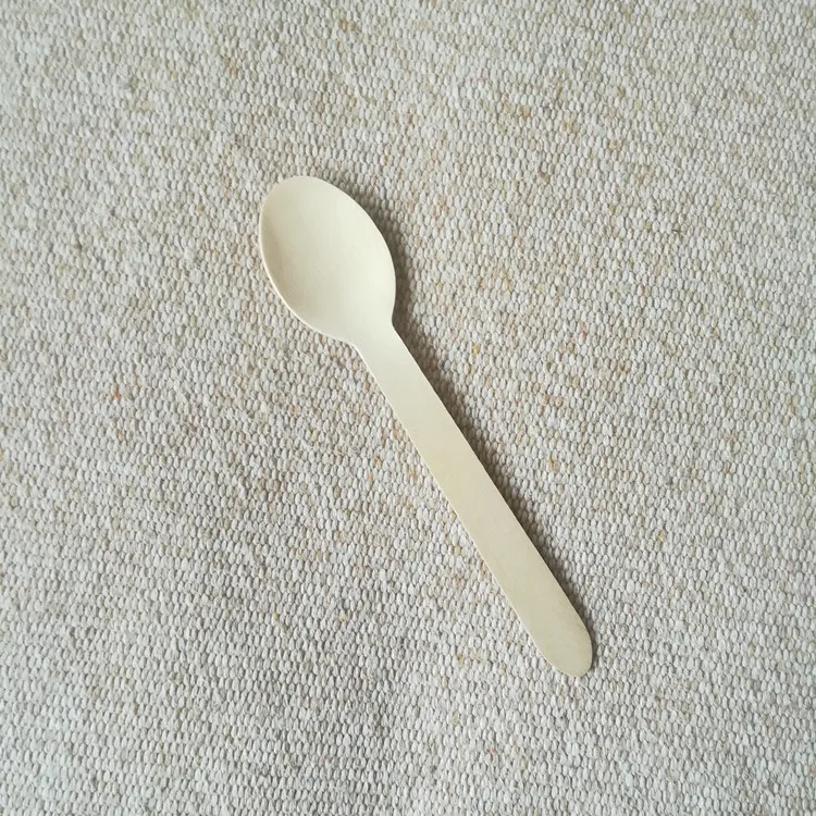 hot selling wholesale factory price 16cm wooden disposable fork spoon and knife set