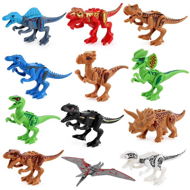Amazon Hot New Releases 12 Style DIY Parent-child Dinosaur Model Children Building Blocks Toys Bricks Kid