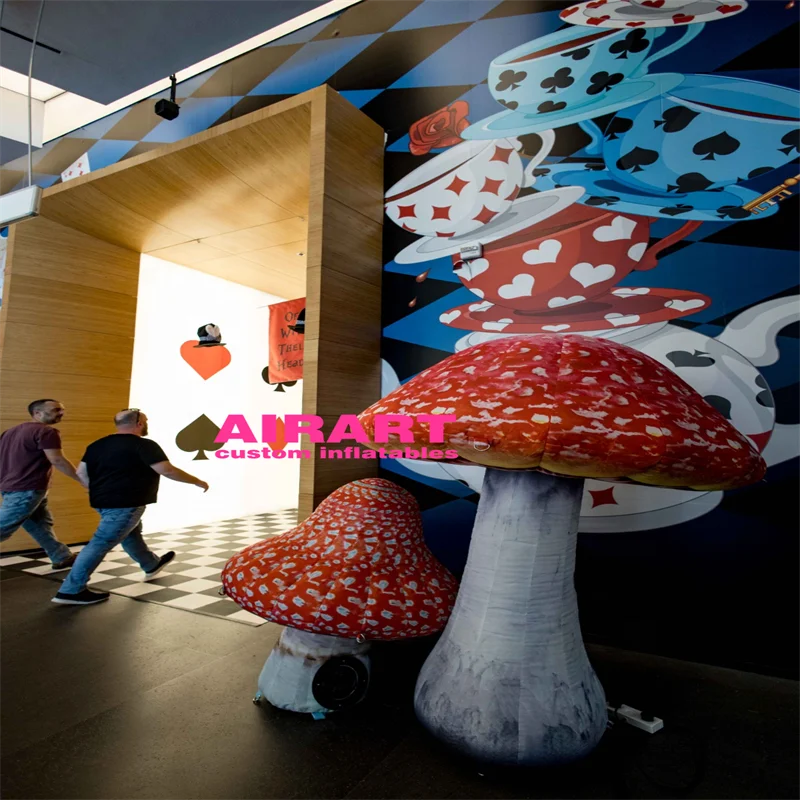 Mall event decoration Alice in Wonderland Inflatable Mushroom combo