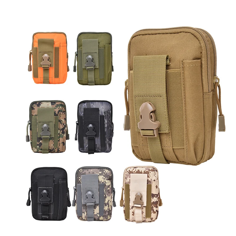 Outdoor Camping Hiking Accessory Pouch Men Mobile Phone Magazine EDC Waist Bag Waterproof Tactical Pouch Molle Bag