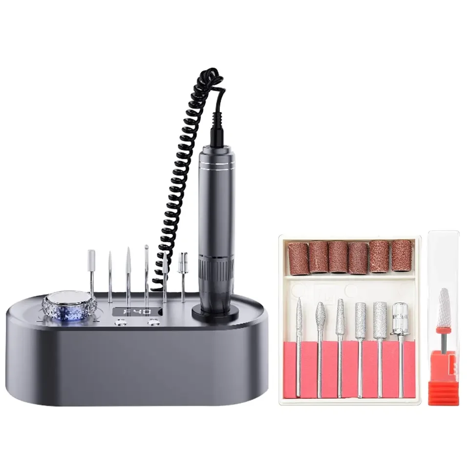Hot Sell UV-701 Rechargeable 40000 rpm Professional Electric Nail File Nails Drill Machine Electric Polishing For Acrylic Gels