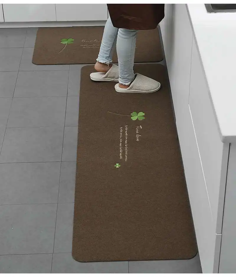 Non Slip Kitchen Mat 2 Pcs Set Waterproof Kitchen Floor Mat Set Home Floor Rug Doormat