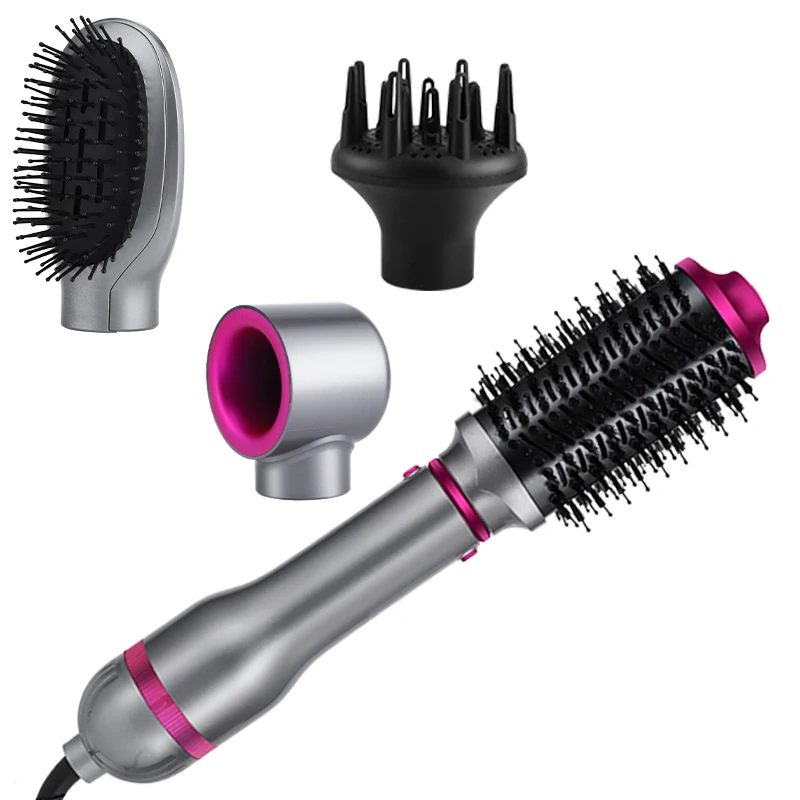2339 Hot selling Multifunctional Hot Brush Straighter 4 In 1 Hot Air Brush Women Hair dryer Ionic