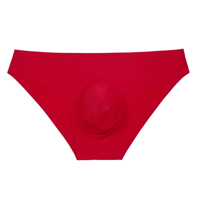 OEM mens Sexy Ick Silk Satin Underwear Ruffle Seamless Thermal Briefs seamless underwear