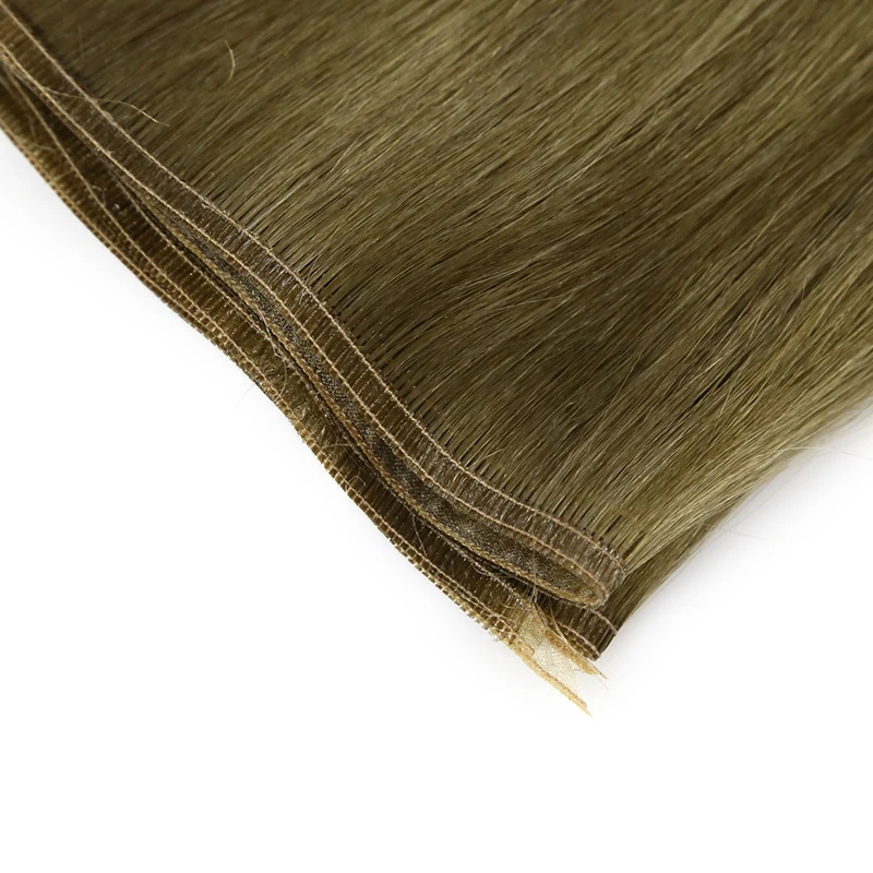 Ice Blonde White Thick Ends Cuticle Aligned bundles Virgin Double Drawn Remy Human Hair Flat Genius weft Extension Weave Weaving