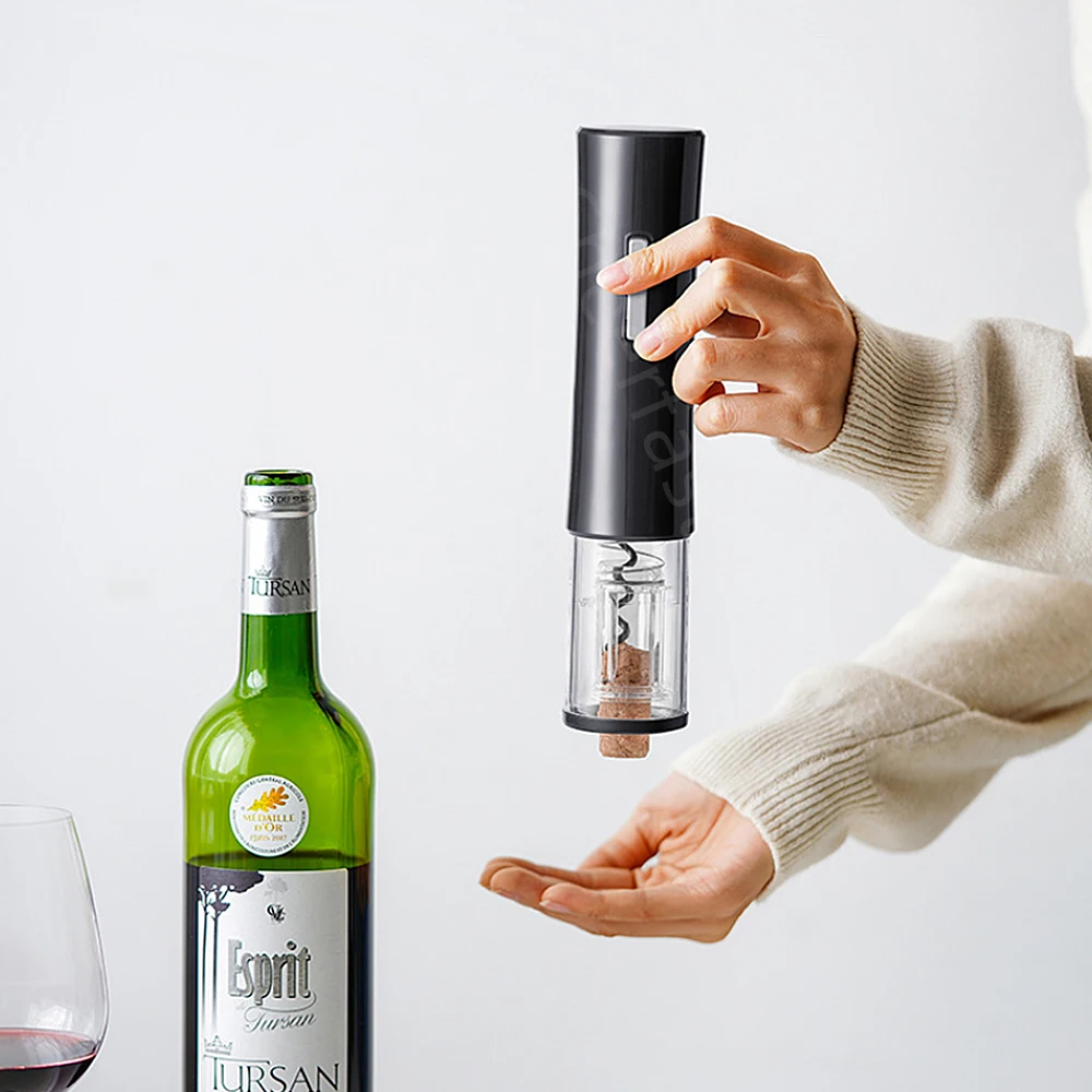 Lower Moq Battery Wine Bottle Corkscrew And Foil Cutter Kit Rechargeable Automatic Electric Wine Opener Gift Set
