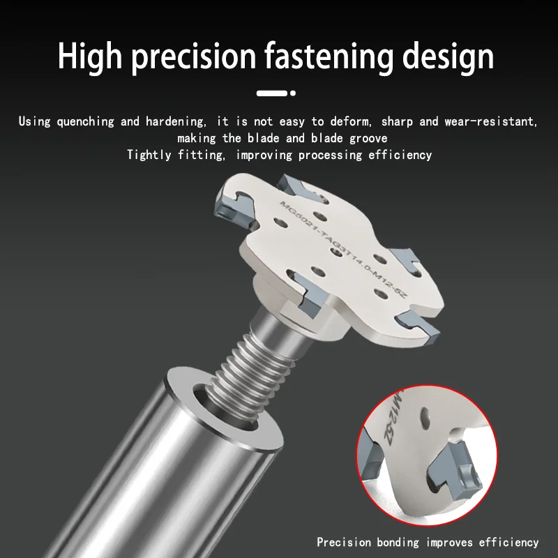 CNC saw blade milling cutter, T-shaped cutter, T-shaped groove cutter bar, replaceable locking head