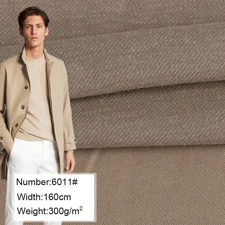 6011# 60%polyester 40%rayon high quality twill double-sided fabric for coat pants fashion
