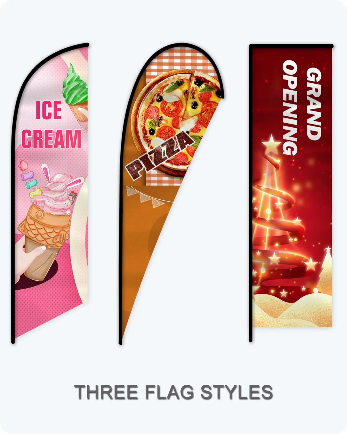 Hot Sale  flying banner promotion custom printed advertising knife type teardrop flag bow beach flag with corss base