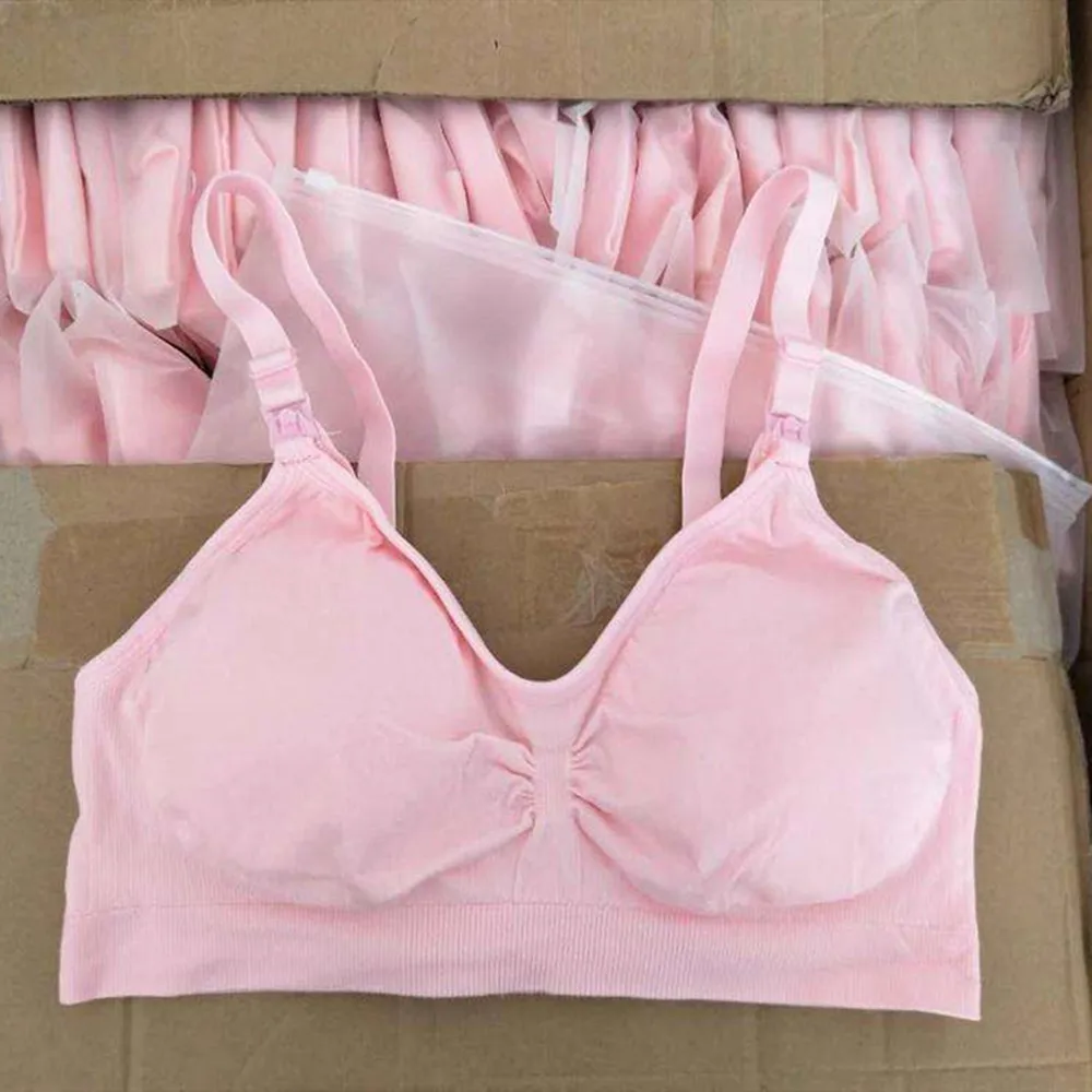 Womens seamless nursing bra breastfeeding sleep bralette wirefree maternity brasisser Asian size
