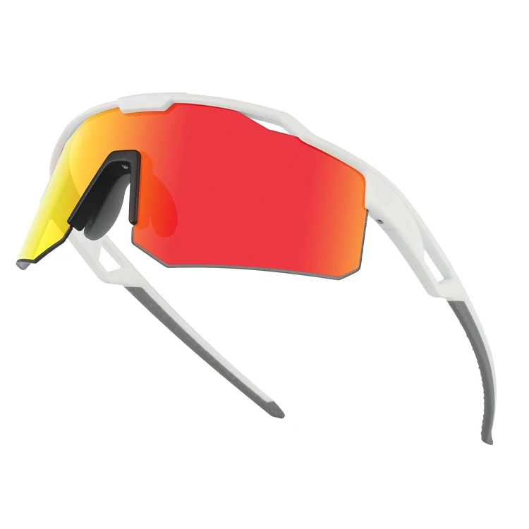 Men women mirror running sporty mountain bike glasses fat top half frame cycling tennis sunglasses high contrast lens
