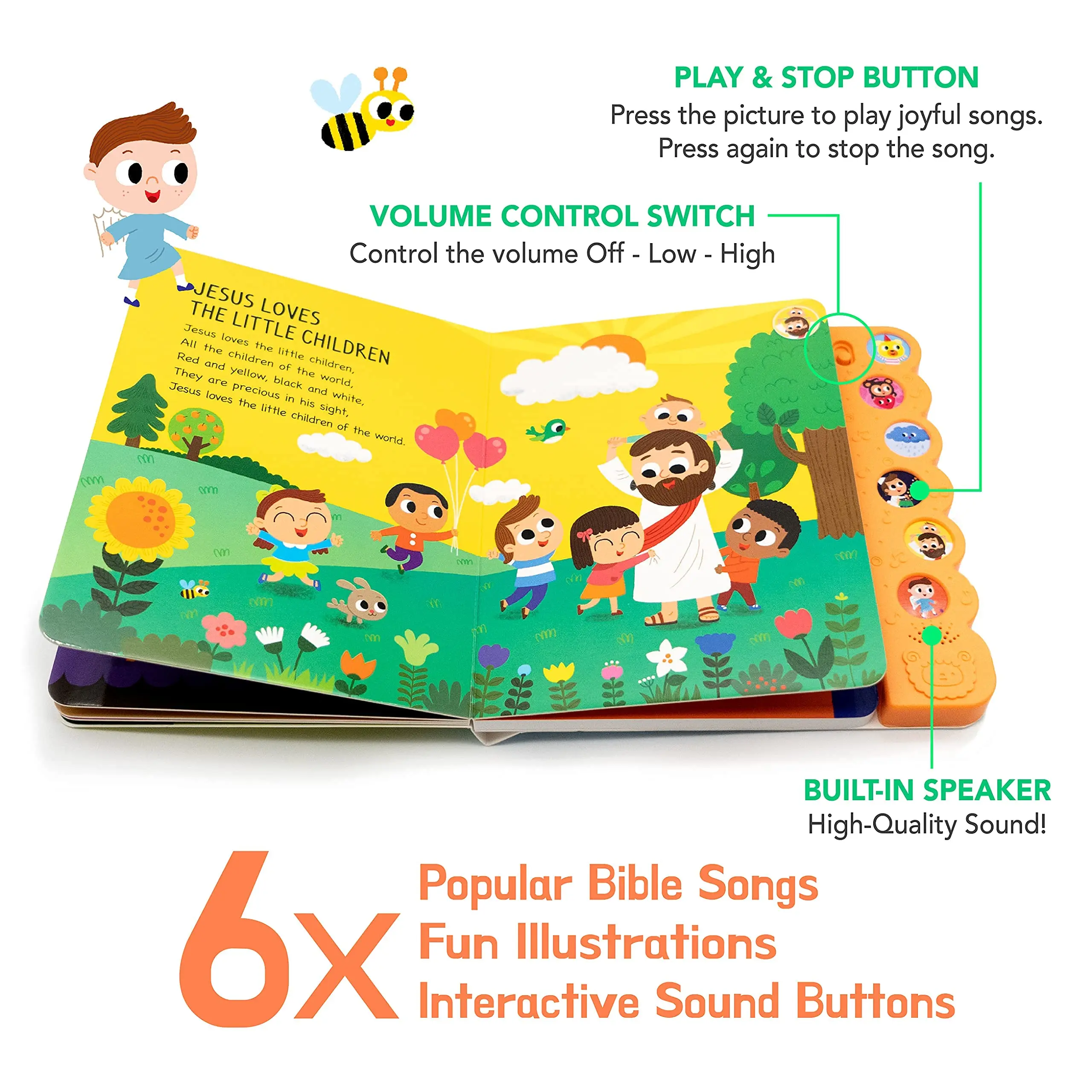Huiyi Custom Design children Learning Sound Book programmable sound button book Audio Module Press Button Sound Book for Kids