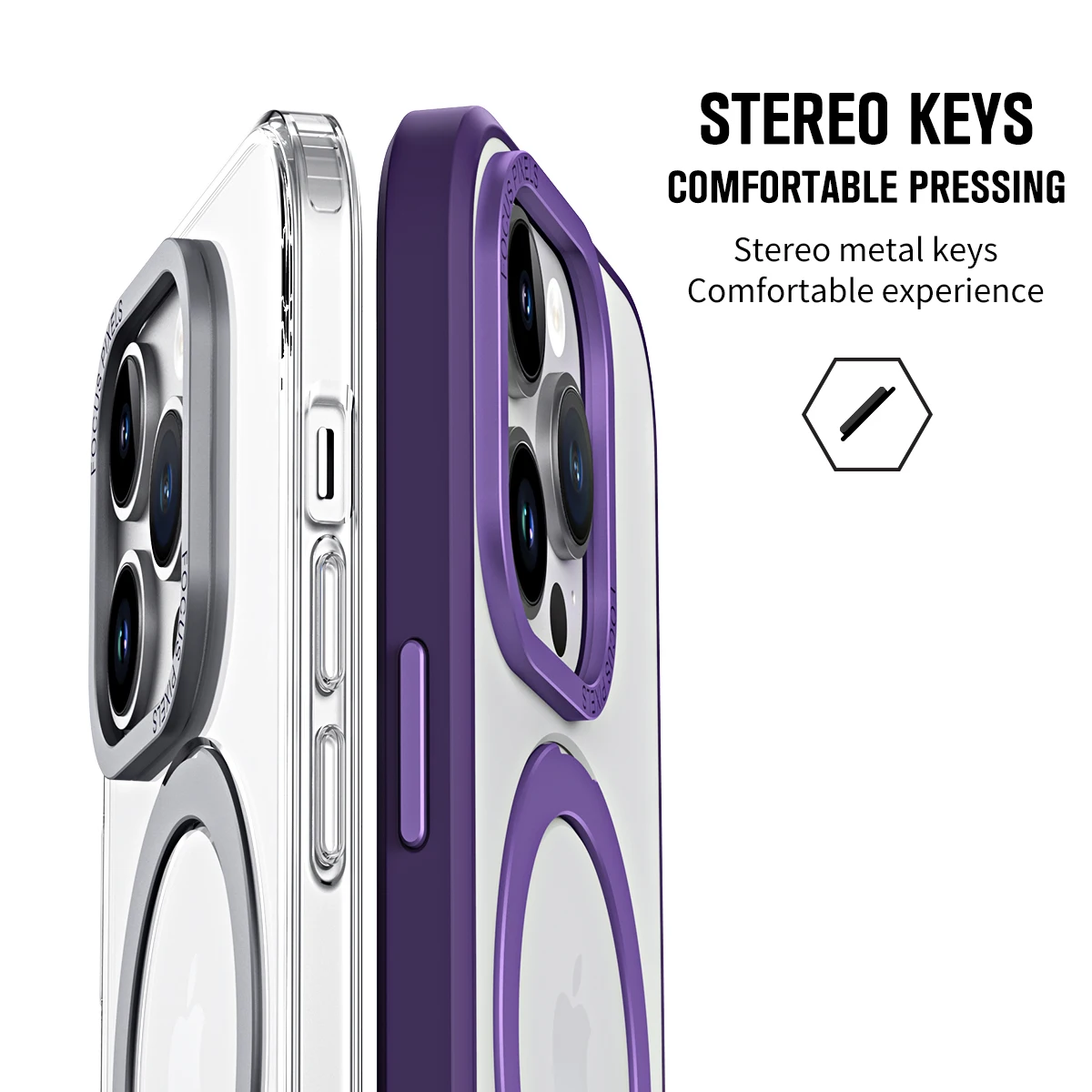 Built-in Ring Stand Military-Grade Protection Magnetic Phone Case for iPhone 14 Pro Max Classic Kickstand Case