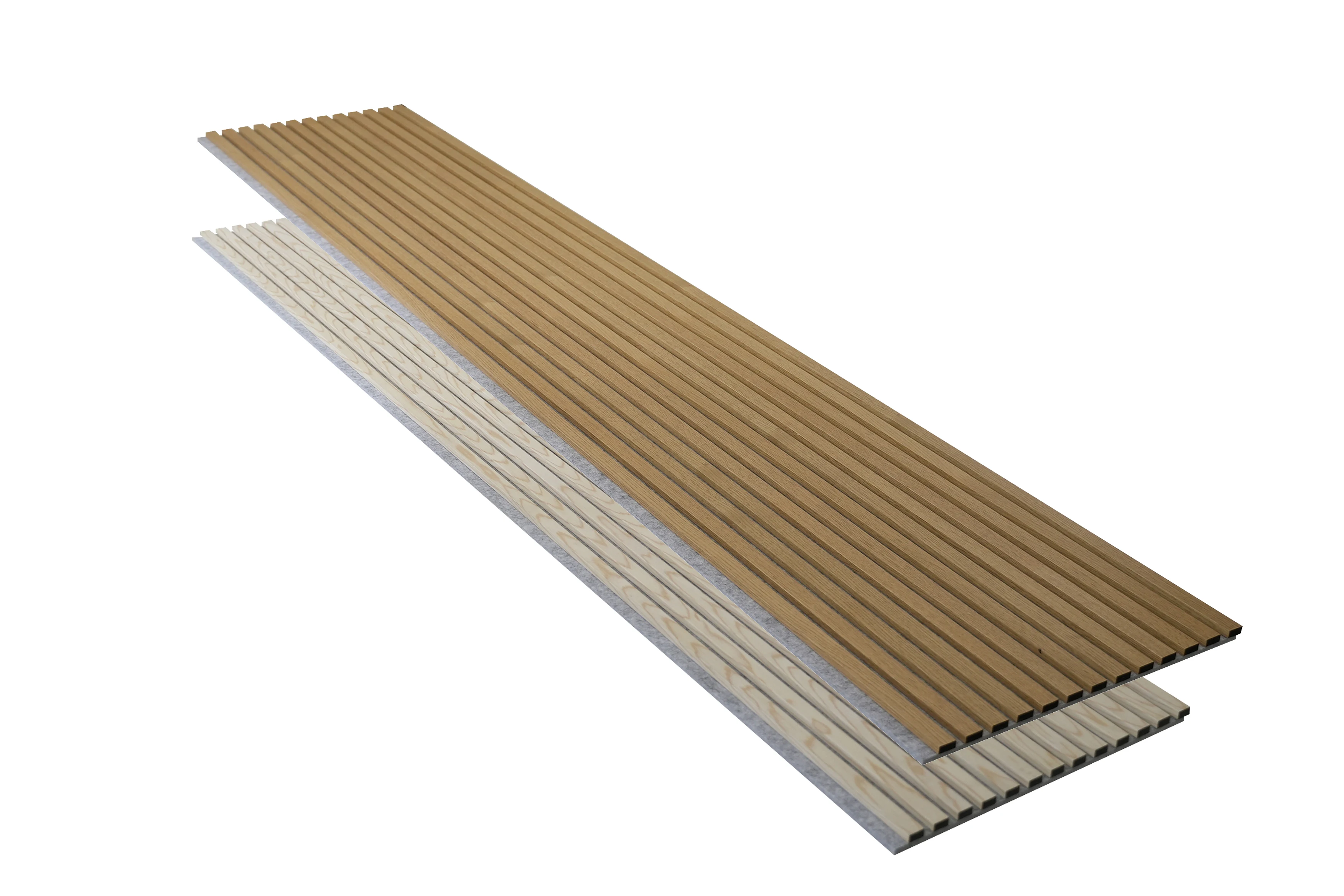 PET MD Wooden Slats Sound Absorbing Panels MDF Wooden slats
