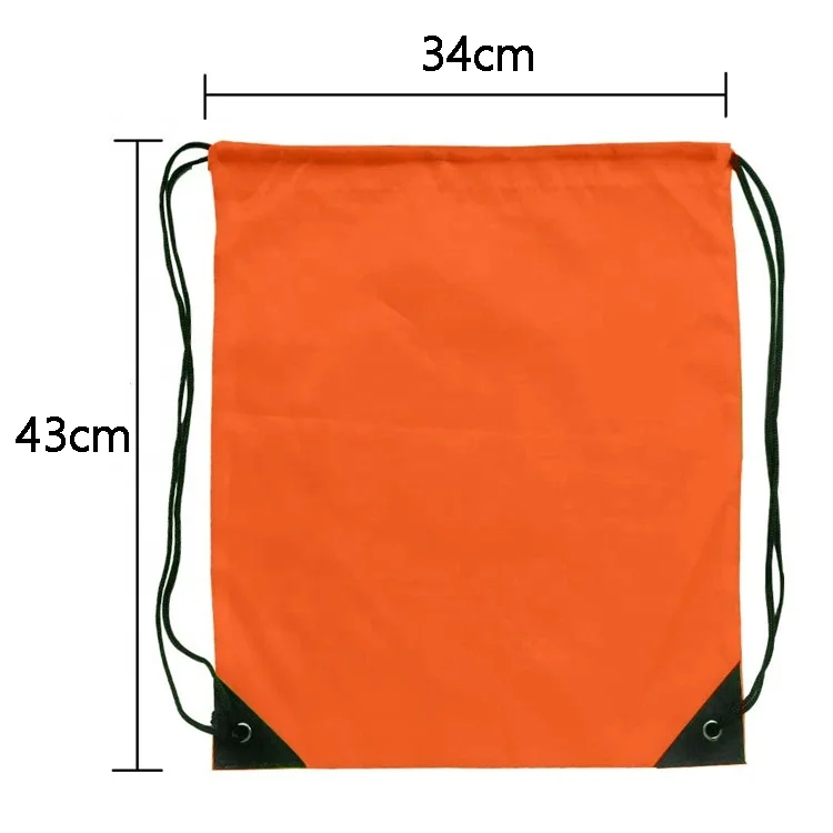OEM Customized Logo Waterproof Drawstring Bag Gym Polyester Nylon Draw String Backpack for Sports
