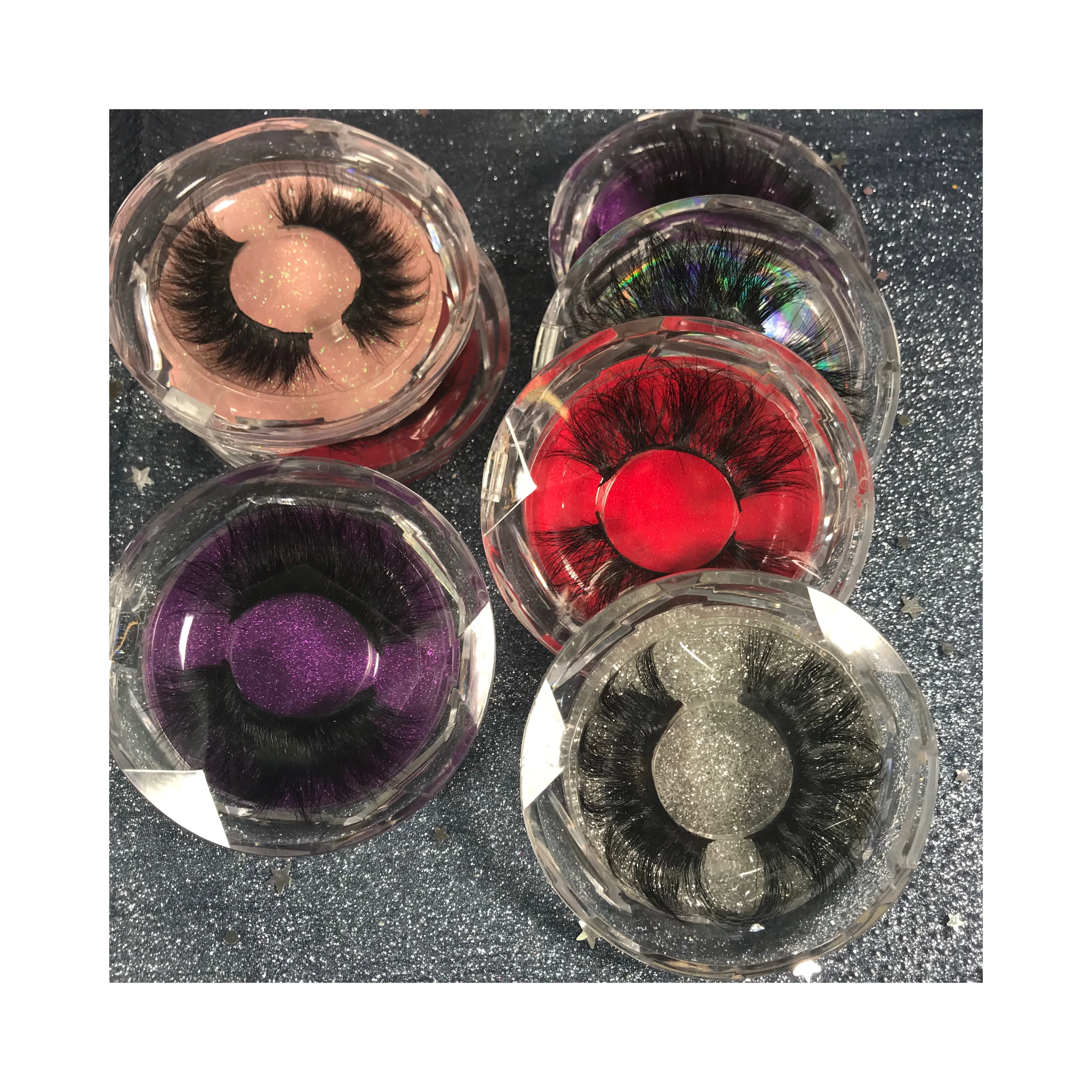 Wholesale mink lashes 25mm mink eyelash vendor with customized box packaging