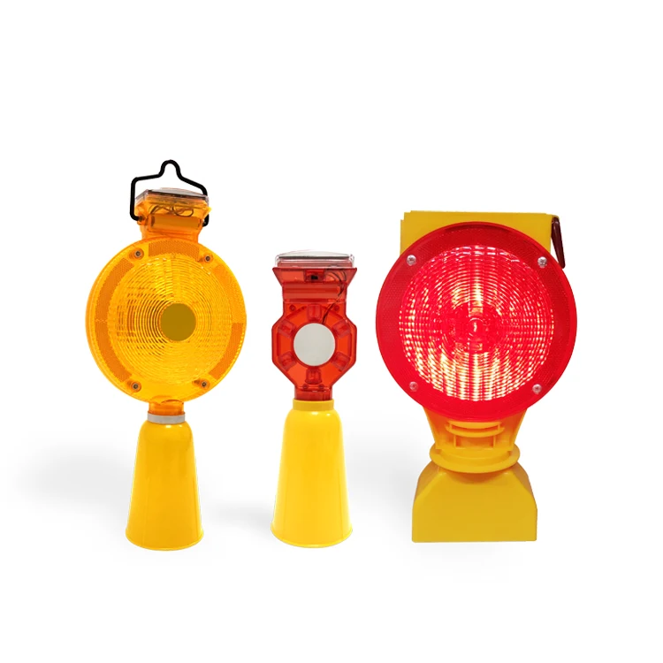 Flashing Light Road Safety Solar Traffic Cone Warming LED Light
